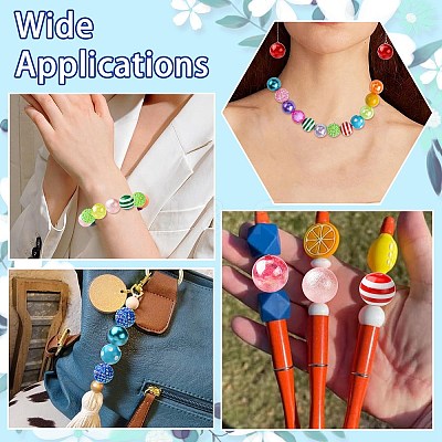 Round Opaque Acrylic Beads Kit OACR-CJC0002-05A-1