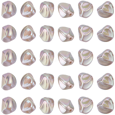 30Pcs Spray Painted ABS Plastic Beads KY-SC0002-10A-1