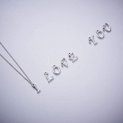 Alloy Letter Pendants PALLOY-NB0001-03-1
