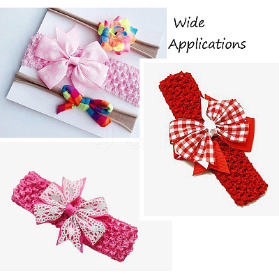 2 Rolls 2 Sizes Polyester Elastic Ribbon EW-TA0001-02G-1