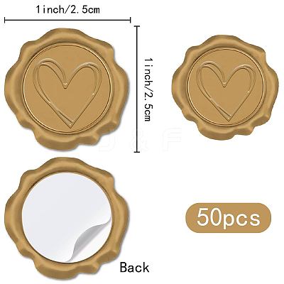50Pcs Adhesive Wax Seal Stickers DIY-CP0010-84B-1