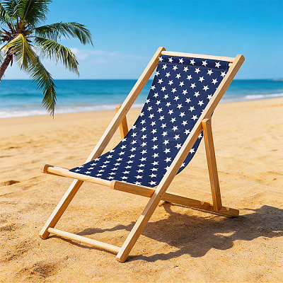 1Pc Star Pattern Chair Polycotton Cloth AJEW-GF0015-38C-1