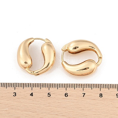 Brass Hoop Earrings for Women LS-EJEW-U041-09G-1
