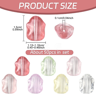 50Pcs Transparent Glass Beads GLAA-YW0004-83A-1