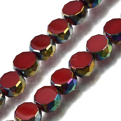 Electroplated Transparent Glass Beads Strands GL-CBA98F0-06A-04-1