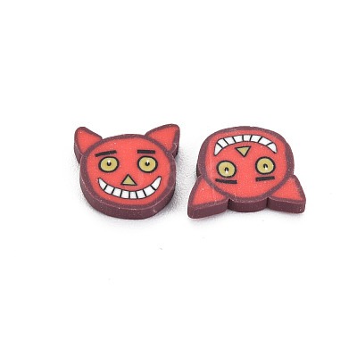 Halloween Handmade Polymer Clay Cabochons CLAY-N006-108-1