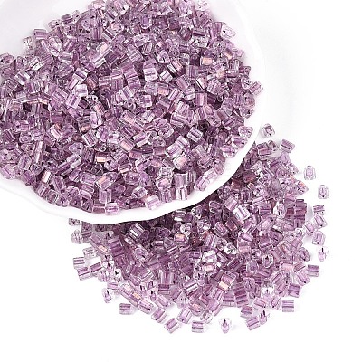 Transparent Inside Colours Glass Seed Beads SEED-T007-13J-1