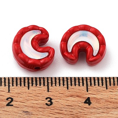 Spray Painted Alloy Bead PALLOY-H134-32-1