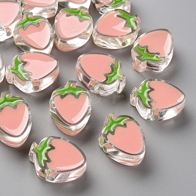 Transparent Enamel Acrylic Beads X1-TACR-S155-003C-1