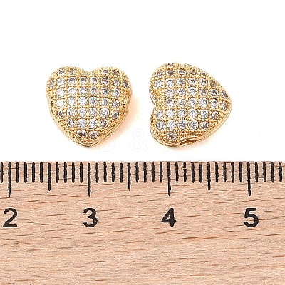 Brass Micro Pave Clear Cubic Zirconia Charms KK-B100-044G-1