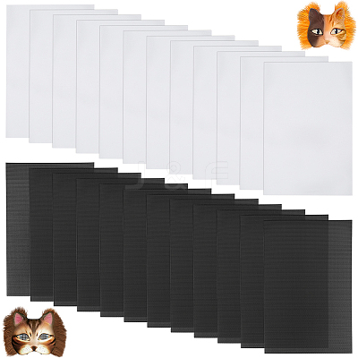 24Pcs 2 Colors PVC Mesh Canvas Sheets FIND-WR0012-48-1