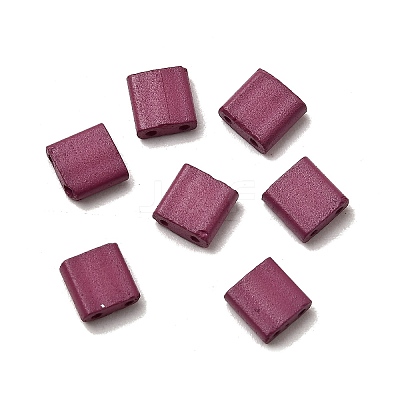 2-Hole Baking Paint Glass Seed Beads SEED-S023-17C-43-1