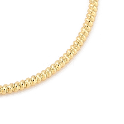 Brass Textured Wavy Open Cuff Bangle Making KK-U043-13G-1