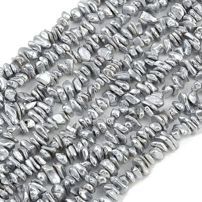 Electroplated Shell Pearl Beads Strands BSHE-H113-01B-1