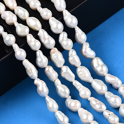 Natural Baroque Pearl Keshi Pearl Beads Strands X1-PEAR-S020-F10-01-1