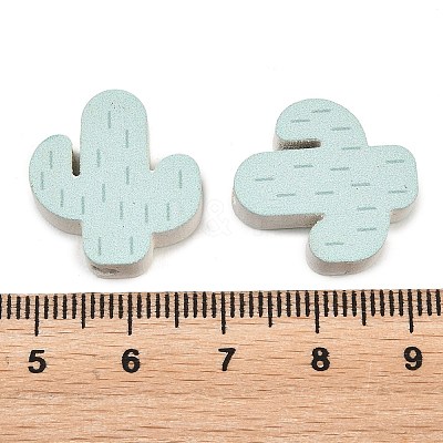 Printed Poplar Wood Beads WOOD-Z008-05C-1