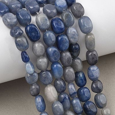 Natural Blue Aventurine Beads Strands GG-C286-A32-1