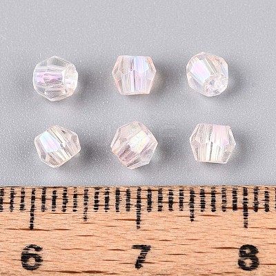 Transparent Spray Painted Glass Beads EGLA-N018-4mm-08-1