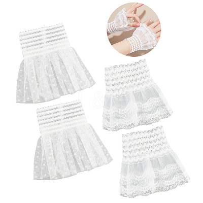 2 Pairs 2 Style Polyester Oversleeves AJEW-NB0004-03A-1
