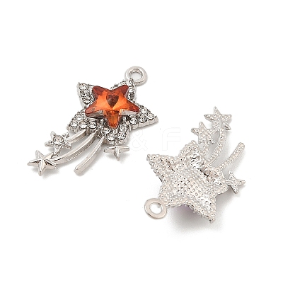 Rack Plating Alloy Acrylic Pendants PALLOY-S035-01P-A-1