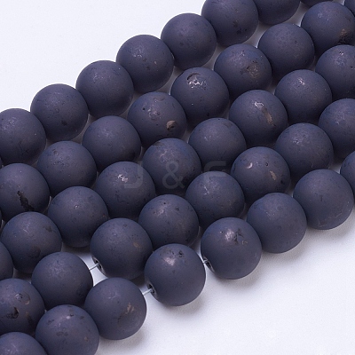 Baking Paint Frosted Glass Bead Strands X-GLAA-S031-10mm-38-1