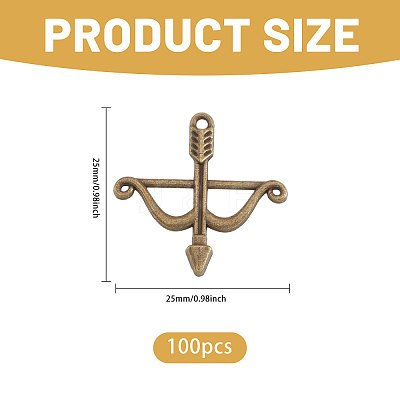 100Pcs Tibetan Style Alloy Pendants FIND-CA0010-59AB-1