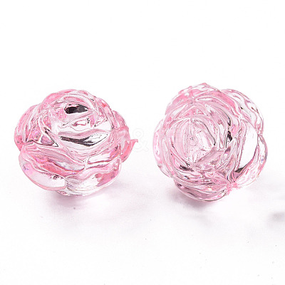 Transparent Acrylic Beads PL305Y-4-1