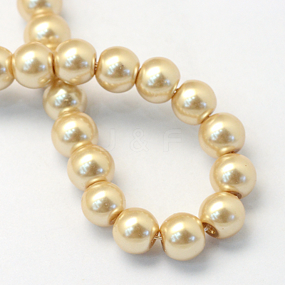 Baking Paint Glass Pearl Bead Strands HY-Q003-3mm-42-1