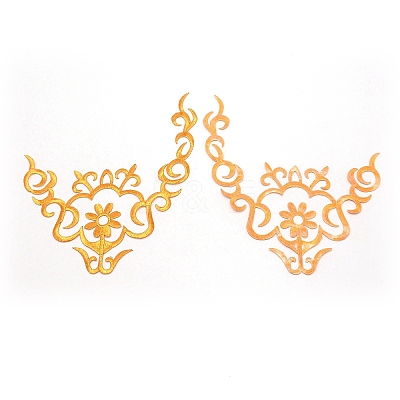 Flower Computerized Embroidery Cloth Iron on/Sew on Patches LS-DIY-WH0096-59-1