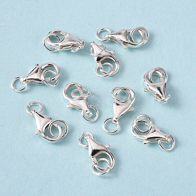 Sterling Silver Lobster Claw Clasps X-STER-I010-9mm-1