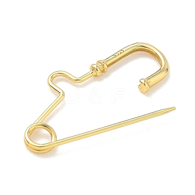925 Sterling Silver Safety Pin Brooch Findings STER-H120-02G-1