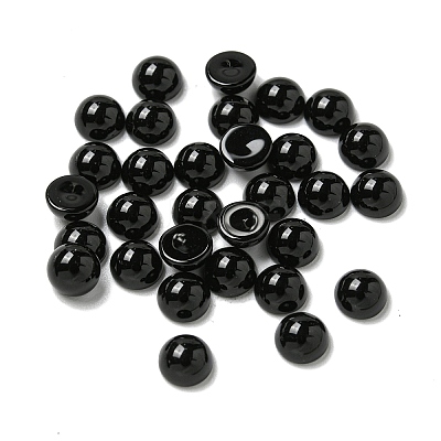 Natural Black Stone Cabochons G-Q173-01B-17-1