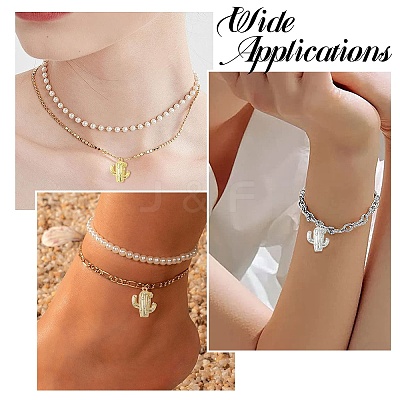 6Pcs 2 Colors Brass with Cubic Zirconia Pendants KK-CJ0003-52-1