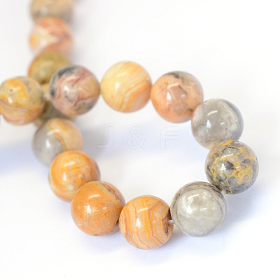 Natural Crazy Lace Agate Round Bead Strands X-G-E334-8mm-20-1