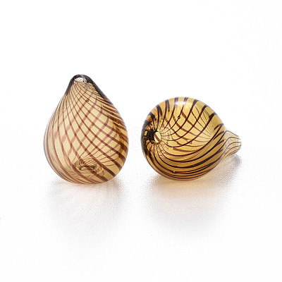 Transparent Handmade Blown Glass Globe Beads GLAA-T012-02-1