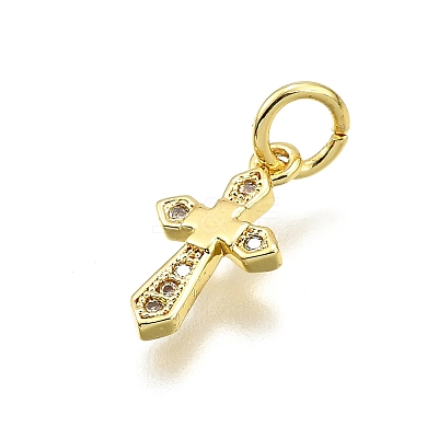 Brass Micro Pave Cubic Zirconia Pendants LS-KK-Z100-41G-02-1