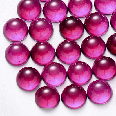 Transparent Spray Painted Glass Cabochons GLAA-S190-013B-B03-1
