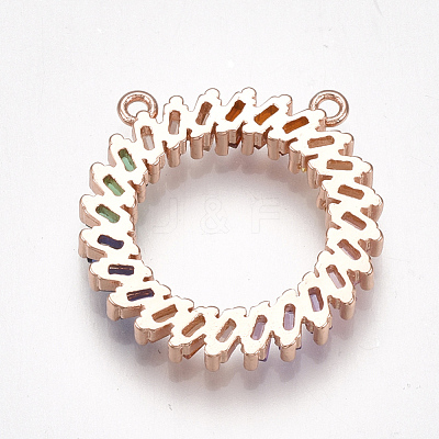 Brass Cubic Zirconia Pendants ZIRC-S061-71B-1