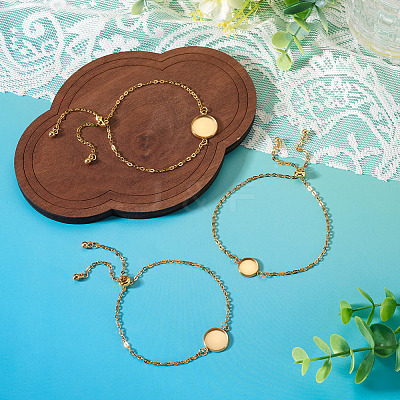 3Pcs 3 Styles 304 Stainless Steel Cable Chain Slider Bracelet Making BJEW-TADJ00002-1