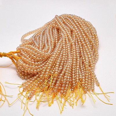 Imitate Austrian Crystal Electroplate Glass Round Bead Strands GLAA-F030-10mm-A01-1