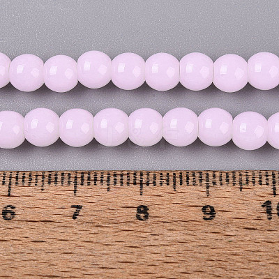Imitation Jade Glass Beads Strands GLAA-T032-J6mm-04-1