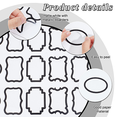 6 Sheets 3 Styles PVC Blank Self-Adhesive Stickers for Seasoning Jar DIY-GO0001-19-1