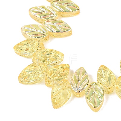 Electroplate Transparent Glass Beads Strands EGLA-N056-03A-04-1