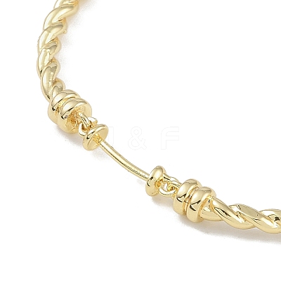 Brass Twisted Chain Bracelet Making KK-U020-14G-1