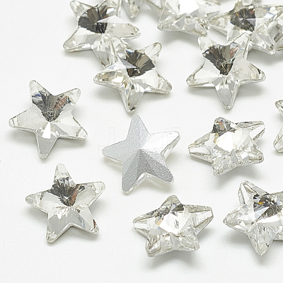 Pointed Back Glass Rhinestone Cabochons RGLA-T085-8mm-01-1