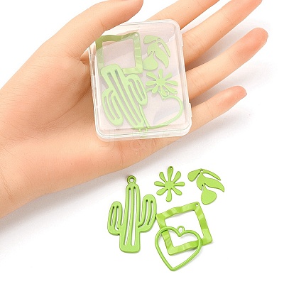 10Pcs 5 Styles Spray Painted Alloy Pendants FIND-YW0003-12-1
