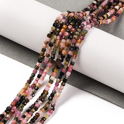 Natural Multicolor Tourmaline Beads Strands G-F770-A01-02-1