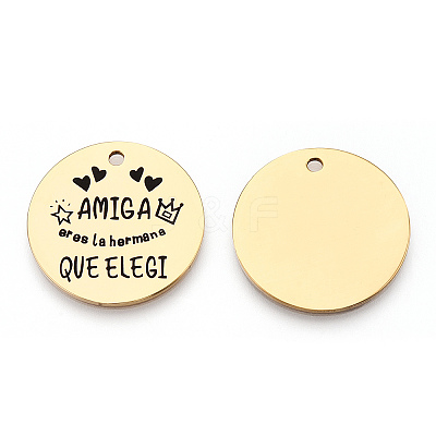201 Stainless Steel Pendants LS-STAS-T064-37G-7-1