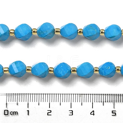 Dyed Natural Howlite Beads Strands G-G023-B01-02A-1