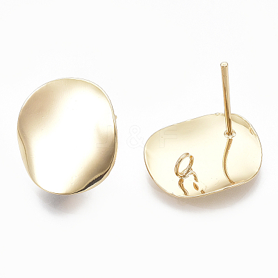 Brass Stud Earring Findings KK-S348-108-1